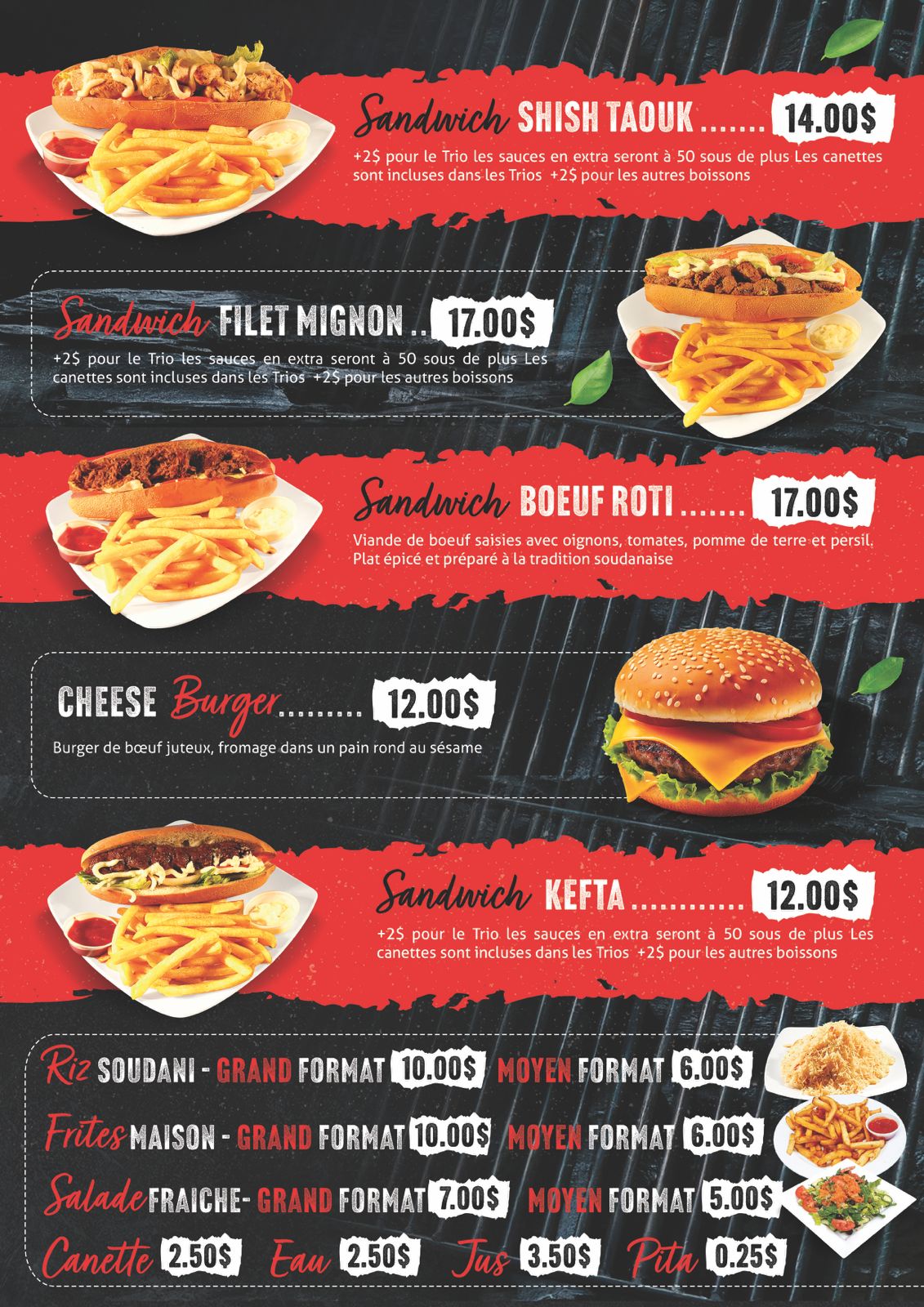 Restaurant menu Resto Alsoudani